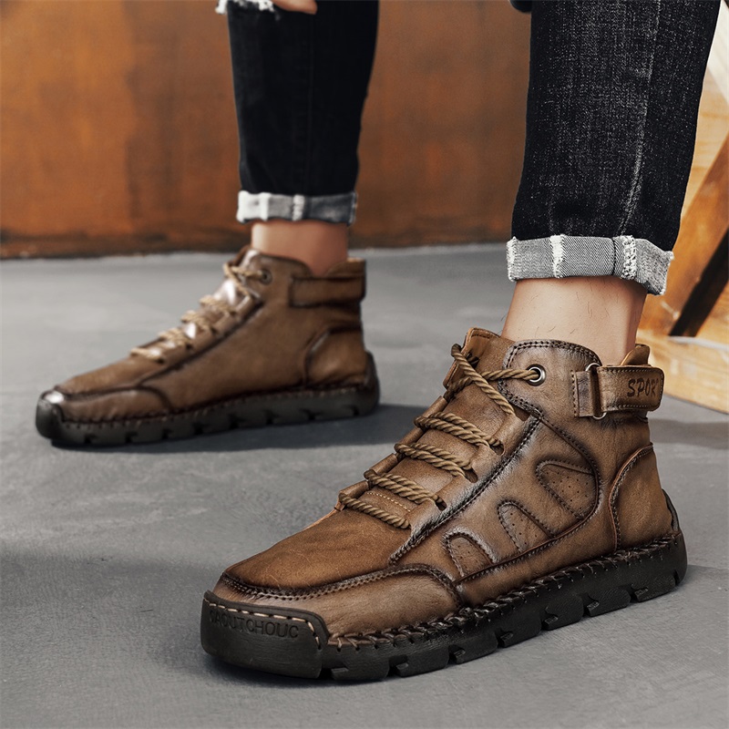 Men'S Shoes Comfortable Walking - Men Retro Ankle Boots Non Slip