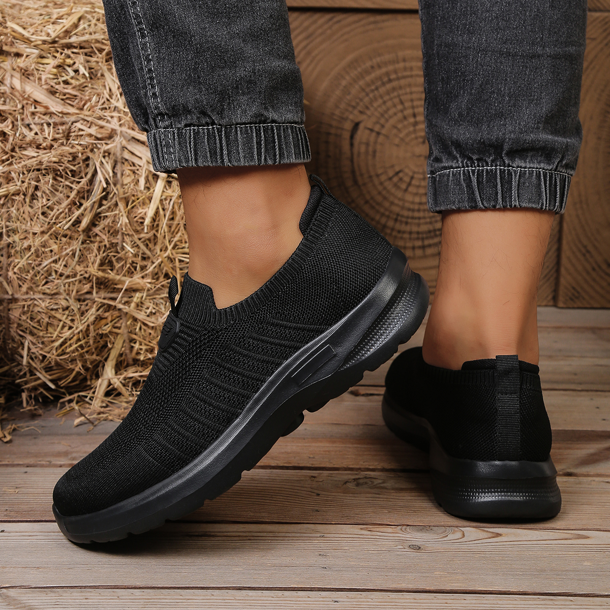 Men Whoes Slip On Knit Walking - огляд і ціна Men'S Shoes Comfortable Walking