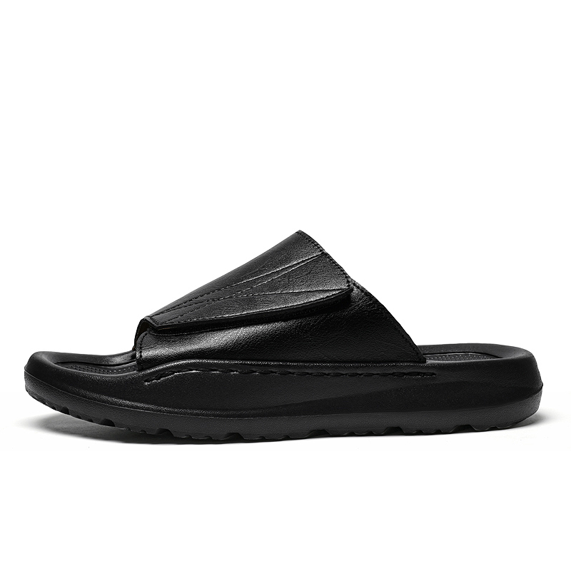Men's Casual Leather Slippers  - огляд і ціна Men Shoes Velcro