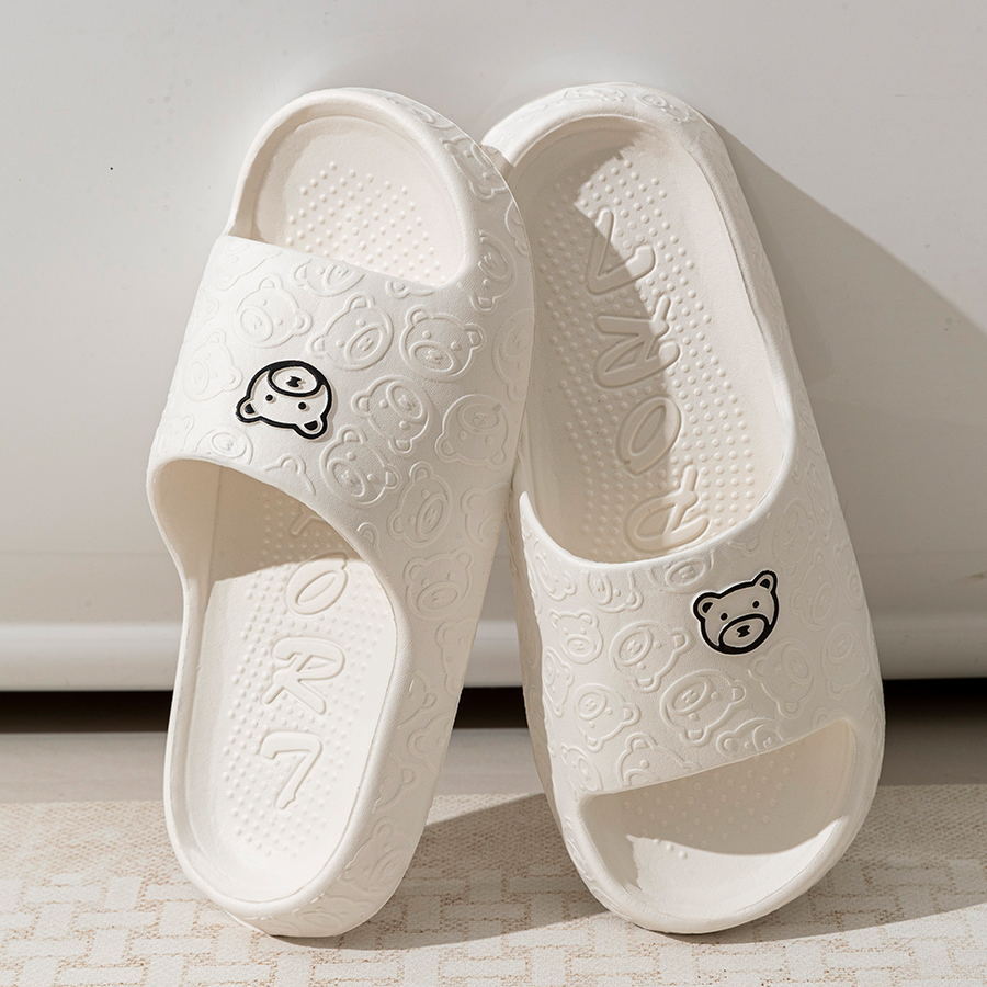 Printting Cute Bear Women Slip - огляд і ціна Men Shoes On
