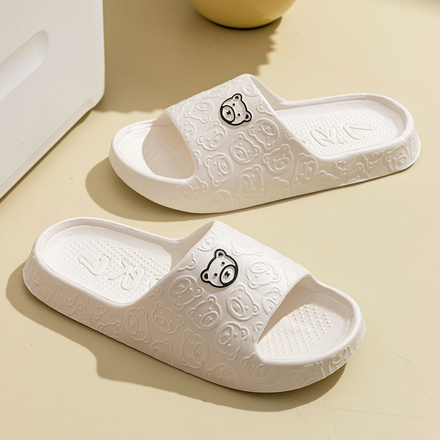 Printting Cute Bear Women Slip - огляд і ціна Men Shoes On
