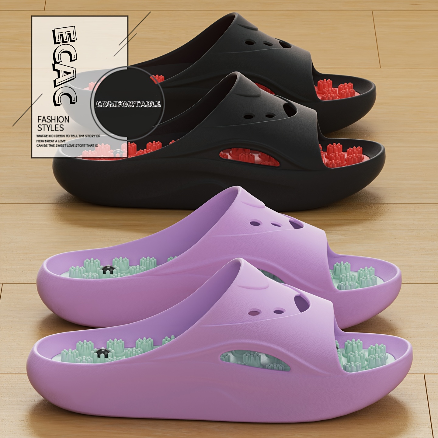 Women Men EVA Massage Slippers - огляд і ціна Men Shoes On