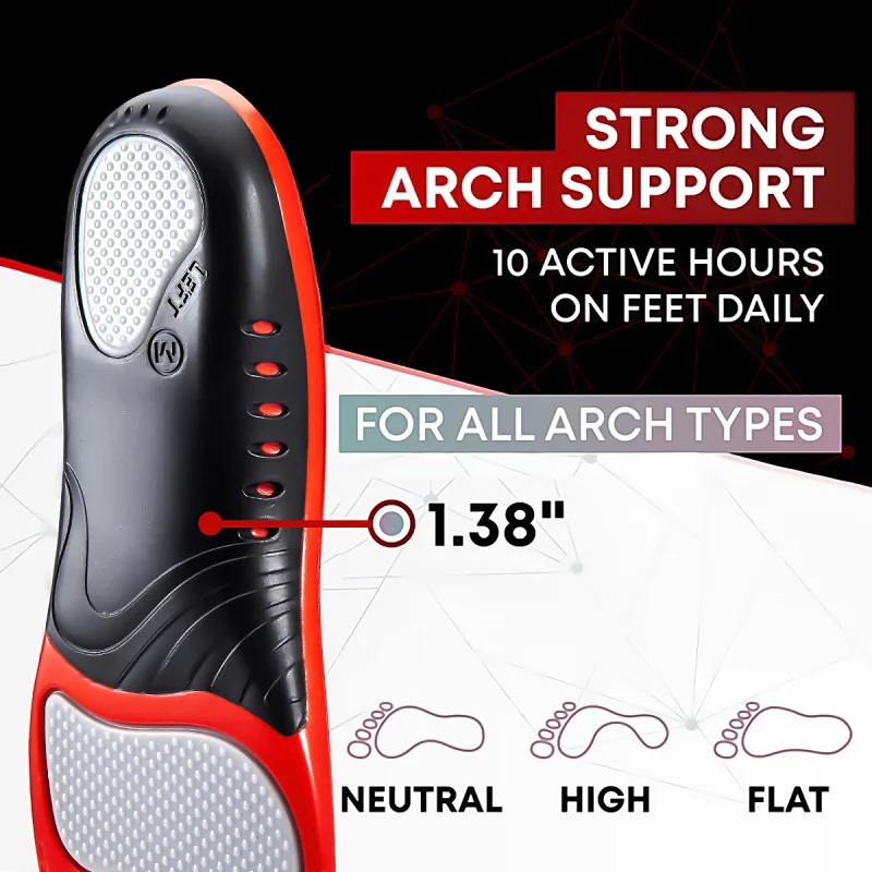 Premium Silicone Gel Insoles f - огляд і ціна Men'S Shoes Plantar Fasciitis