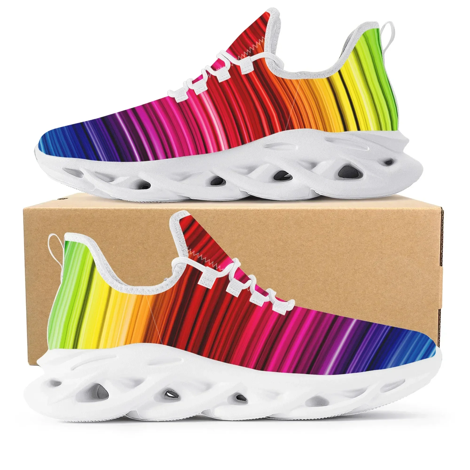 Colorful Rainbow Design Fashio - огляд і ціна Men'S Shoes Basketball