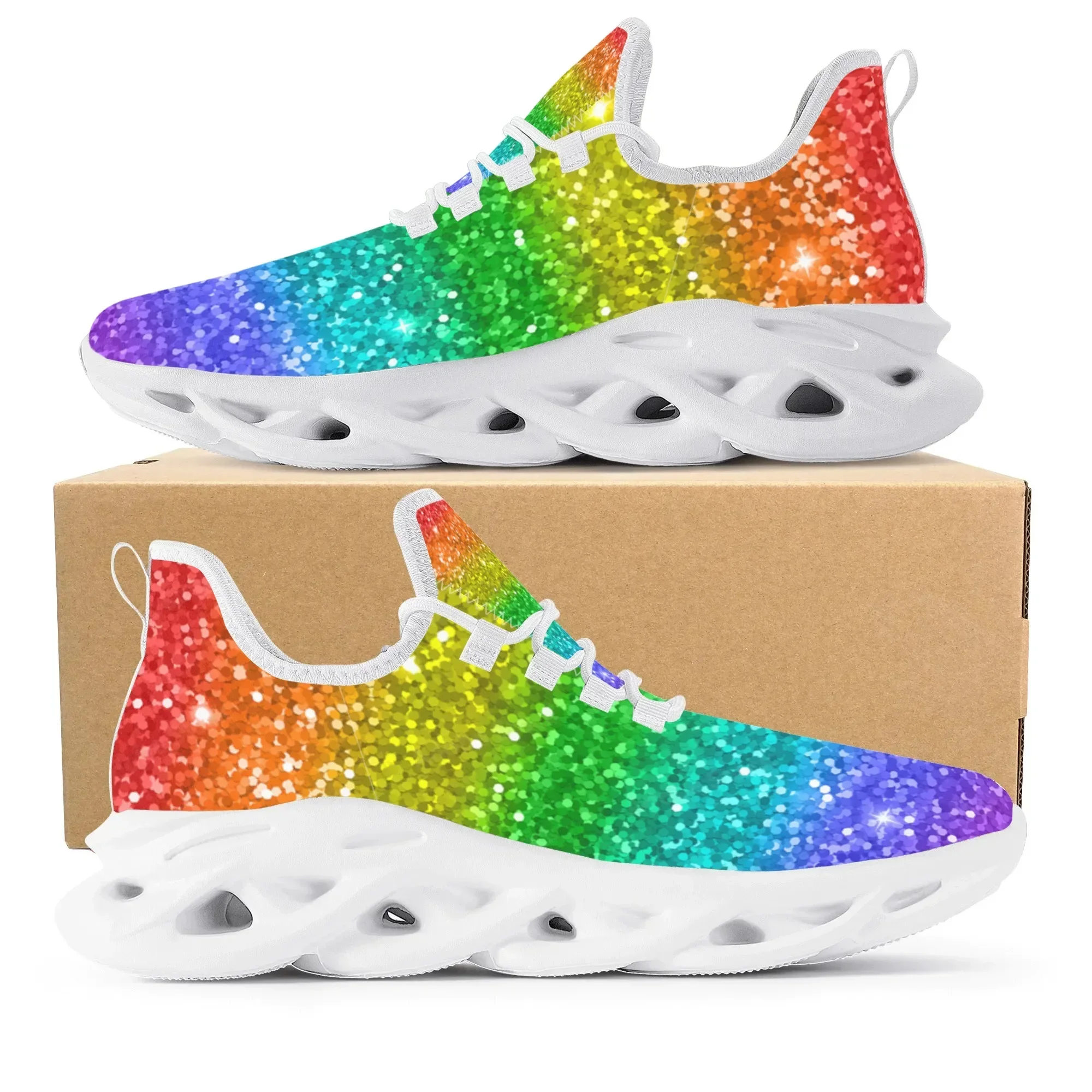 Colorful Rainbow Design Fashio - огляд і ціна Men'S Shoes Basketball