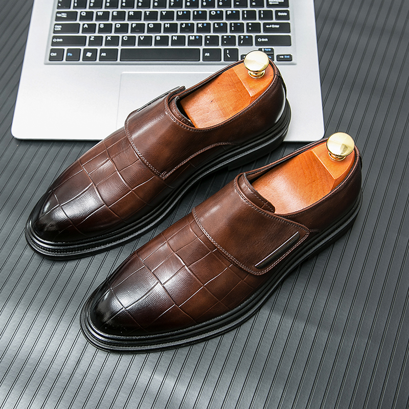 Men Business Dress Leather Sho - огляд і ціна Men Shoes Velcro