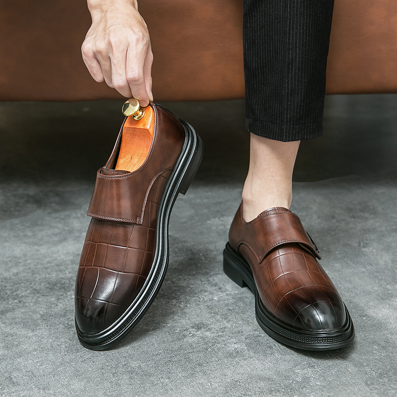 Men Business Dress Leather Sho - огляд і ціна Men Shoes Velcro