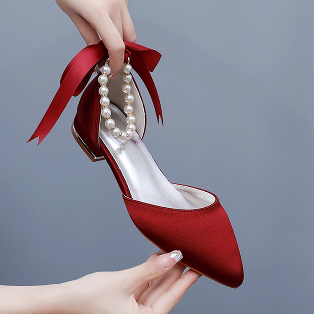 Wedding Shoes Bride Flat Heel  - огляд і ціна Dress Shoe Pointed