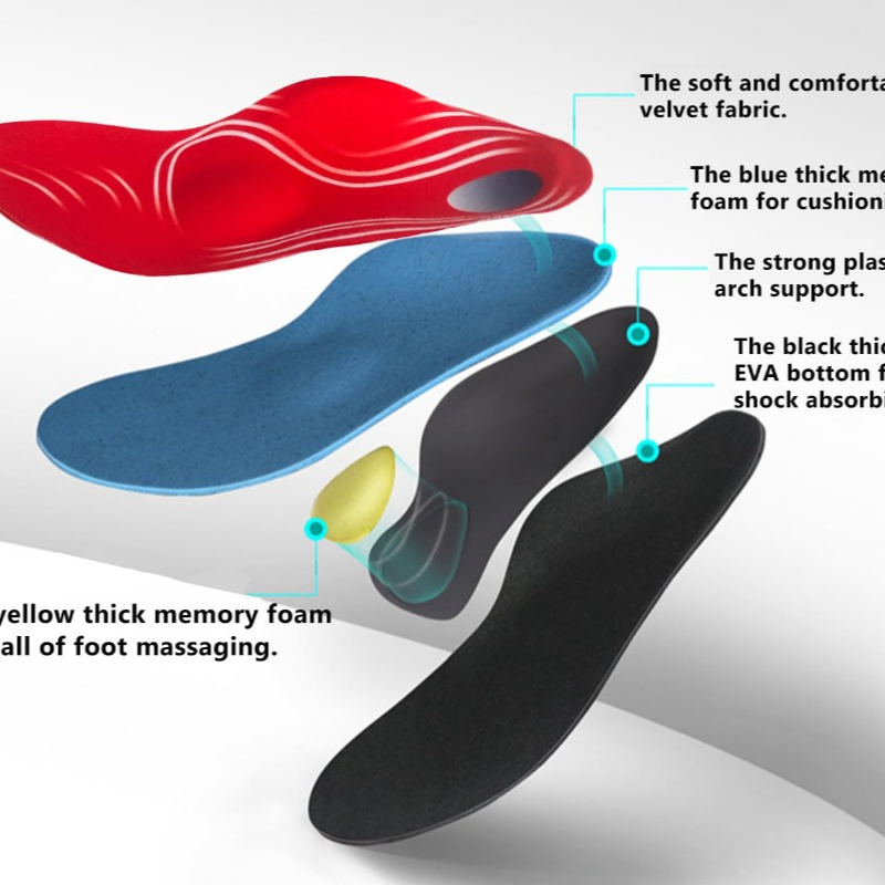 Memory Foam Insole for Men Red - огляд і ціна Men'S Shoes Plantar Fasciitis