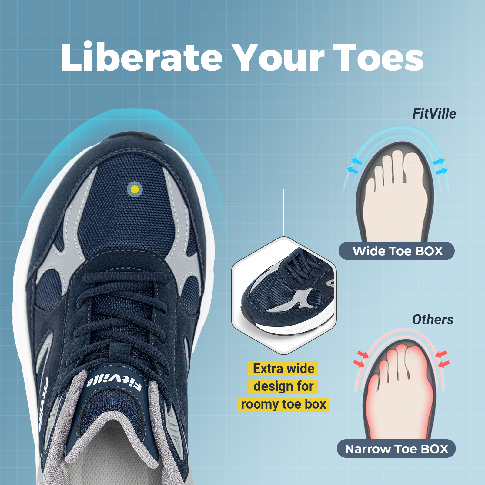 FitVille Newest Walking Shoes  - огляд і ціна Men'S Shoes Plantar Fasciitis