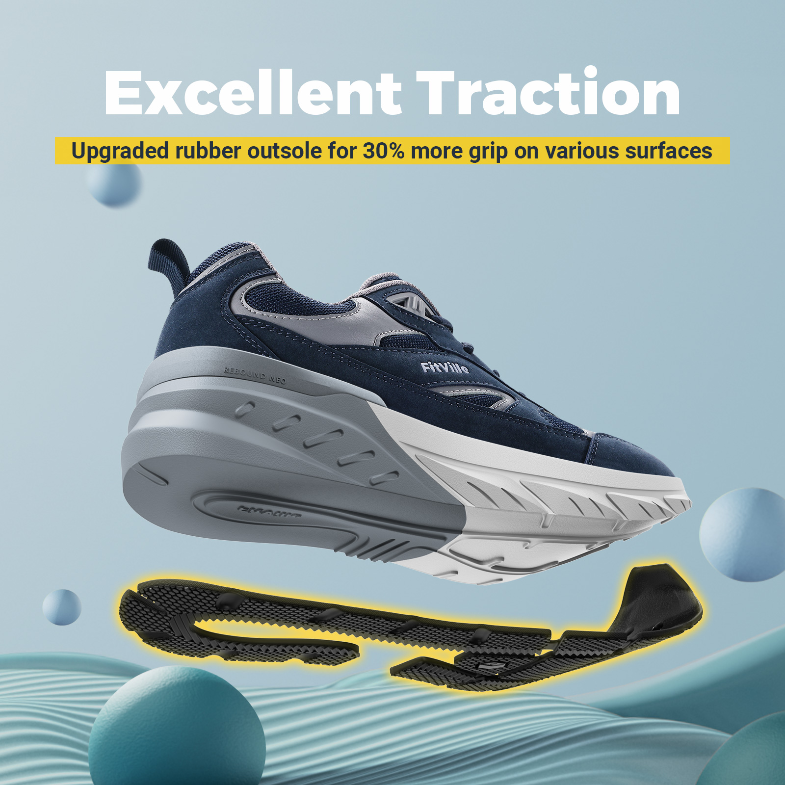 FitVille Newest Walking Shoes  - огляд і ціна Men'S Shoes Plantar Fasciitis