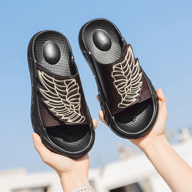 Mens Slide Slippers Adjustable - огляд і ціна Men Shoes Velcro
